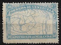 [80 Aniversario de la muerte del General Francisco de Miranda, 1.750 - 1.816. Mapa de la región del Orinoco., tipo AE]
