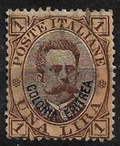[King Umberto I - Italian Postage Stamps Overprinted "Colonia Eritrea", type B7]