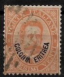[King Umberto I - Italian Postage Stamps Overprinted "Colonia Eritrea", type B1]