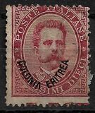 [King Umberto I - Italian Postage Stamps Overprinted "Colonia Eritrea", type B]