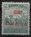 [Hungarian Stamps Overprinted "1919 Baranya" in Red, type B3]