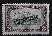 [Overprinted " Köztársaság", type P5]