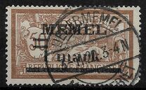 [French Postage Stamps Overprinted "MEMEL" and Surcharged, प्रकार B8]