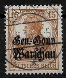[German Empire Postage Stamps Overprinted "Gen.-Gouv. Warschau", タイプ B5]