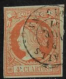 [Queen Isabella II - Colored Paper, tegund O1]