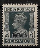 [King George VI, 1895-1952 - India Postage Stamps Overprinted "PATIALA", type H]