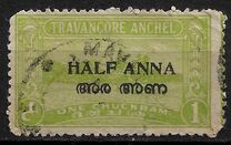 [Travancore Stamps - Overprinted with New Value, type C]