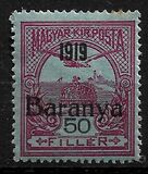 [Hungarian Stamps Overprinted "1919 Baranya" in Black, type A3]