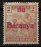 [Hungarian Stamps Overprinted "1919 Baranya" in Red, type B]