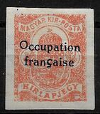 [Hungary Newspaper Stamp Overprinted "Occupation francaise", type A]