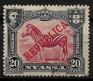 [Zebra - Not Issued Stamps Overprinted "REPUBLICA", type I]