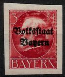 [King Ludwig III Overprinted "Freistaat Bayern", type P15]