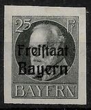 [King Ludwig III Overprinted "Freistaat Bayern", type P6]