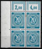 [1a edizione del Consiglio di controllo alleato - A Berlino e nella zona sovietica valido fino al 1948-07-31 - Filigrana: DEUTSCHE POST multipla, discendente , Scrivi A13]