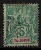 [Inscription "MARTINIQUE" in Red or Blue Colour, Tip F4]