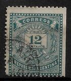 [Carta y cuerno postal. 19 “Perlas" en el marco superior., tipo V5]