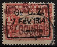 [Overprinted "GL O.Z. 7 FEV. 1914" and Surcharged, Tipe AL2]