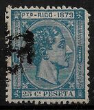 [King Alfonso XII of Spain - Inscription "Pto. Rico 1879", type H3]