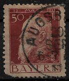 [The 90th Anniversary of the Birth of Prince Luitpold - Type I: Small 9 and no Foot on 1 in "1911". Type II: Large 9 and Foot on 1 in "1911", type G4]