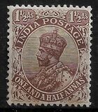 [King George V, 1865-1936 - Inscription: "ONE AND A HALF ANNA", տեսակ XAY1]