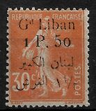 [French Postage Stamps Surcharged & Overprinted in French & Arabic, type D6]