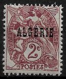 [French Postage Stamps Overprinted in Black, type B]