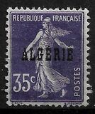 [French Postage Stamps Overprinted in Black, type B9]