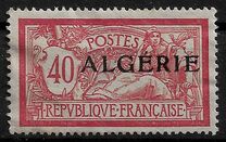 [French Postage Stamps Overprinted in Black, type B10]