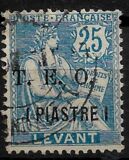 [French Levant Postage Stamps Surcharged & Overprinted "T.E.O.", Tipi B5]