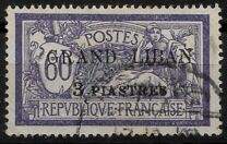 [French Postage Stamps Surcharged & Overprinted "GRAND LIBAN", tipas B1]