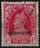[King George VI, 1895-1952 - India Postage Stamps Overprinted "NABHA STATE", type F3]