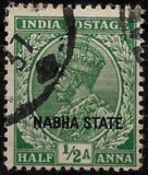 [King George V, 1865-1936 - India Postage Stamps Overprinted "NABHA STATE, type E9]