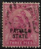 [Queen Victoria, 1819-1901 - India Postage Stamp Overprinted "PATIALA STATE", type C14]
