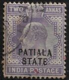 [King Edward VII, 1841-1910 - India Postage Stamps Overprinted "PATIALA STATE", type D3]
