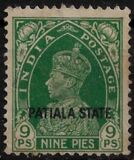 [King George VI, 1895-1952 - India Postage Stamps Overprinted "PATIALA STATE", type G2]