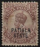 [King George V, 1865-1936 - India Postage Stamps Overprinted "PATIALA STATE", type E13]