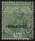 [King George V, 1865-1936 - India Postage Stamps Overprinted "PATIALA STATE", type F1]