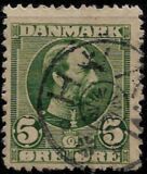 [King Christian IX, 1818-1906 - Vertical and Horizontal Lines in Background in Oval, type N]