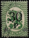 [Standing lion Stamps of 1917 & 1919 Surcharged, type V]