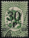 [Standing lion Stamps of 1917 & 1919 Surcharged, type V]