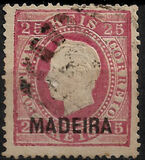 [King Luis I - Portuguese Postage Stamps Overprinted, MADEIRA, type B3]