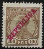 [King Manuel  - Not Issued Stamps Overprinted "REPUBLICA", typ P7]