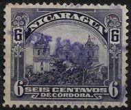 [Government Building in Managua and León Cathedral Stamps of 1914 & 1922 in New Colours, type CL26]