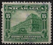 [Government Building in Managua and León Cathedral Stamps of 1914 & 1922 in New Colours, τύπος CN23]