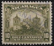 [Government Building in Managua and León Cathedral Stamps of 1914 & 1922 in New Colours, τύπος CM23]