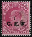 [King Edward VII - India Postage Stamps of 1906 Overprinted "C. E. F." - Inscription "INDIA POSTAGE & REVENUE", type D1]