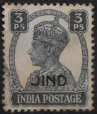 [King George VI, 1895-1952 - India Postage Stamps Overprinted "JIND", type K]