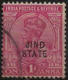 [King George V, 1865-1936 - India Postage Stamps Overprinted "JIND STATE", type F2]