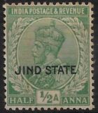 [King George V, 1865-1936 - India Postage Stamps Overprinted "JIND STATE", type H1]