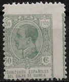 [King Alfonso XIII - Inscription "ANO 1920" - Blue Control Number on Back Side, Tipe Q7]